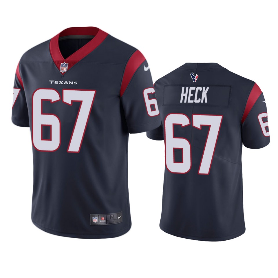 men's texans charlie heck navy vapor untouchable limited jersey