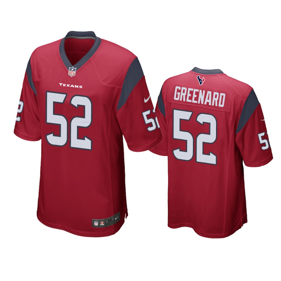 men's texans jonathan greenard red game jersey