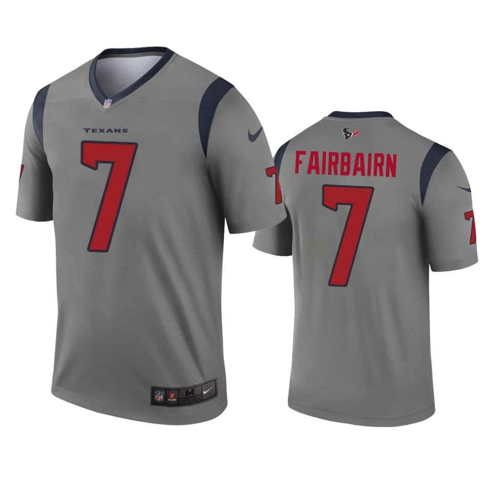 men's texans ka'imi fairbairn gray inverted legend jersey