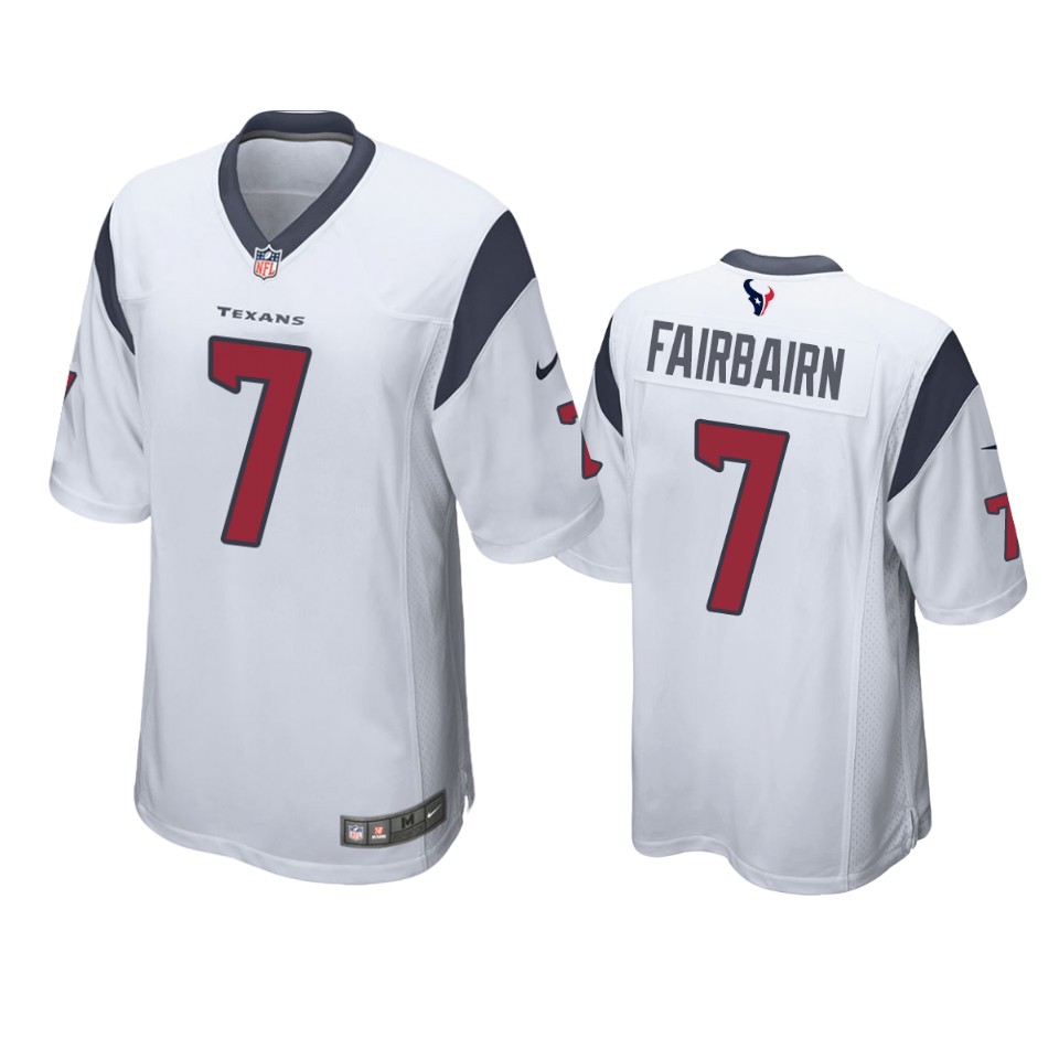 men's texans ka'imi fairbairn white game jersey