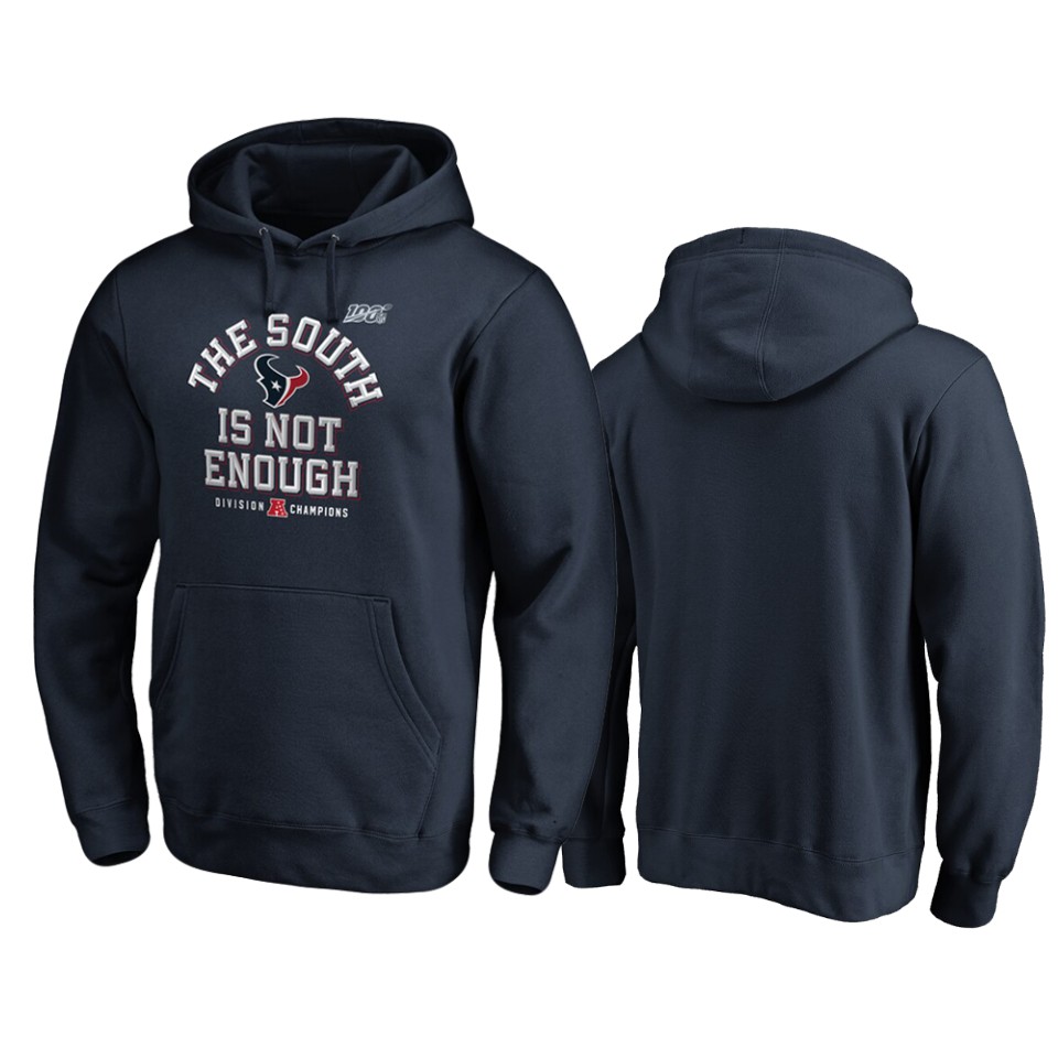 men's texans navy 2019 nfl playoffs cover two pullover hoodie