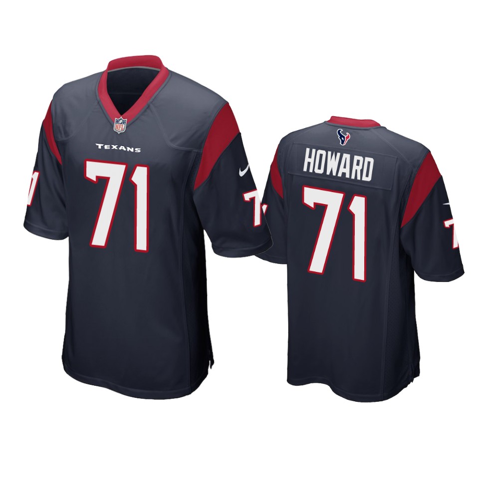 men's texans tytus howard navy game jersey