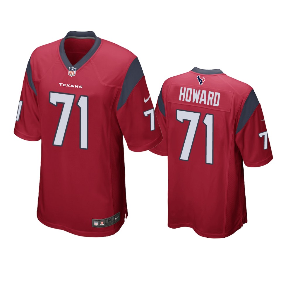 men's texans tytus howard red game jersey
