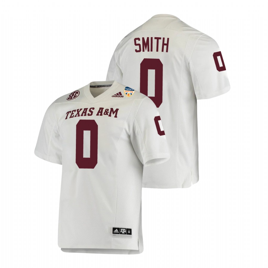 men's texas a&m aggies ainias smith white 2021 orange bowl college football jersey