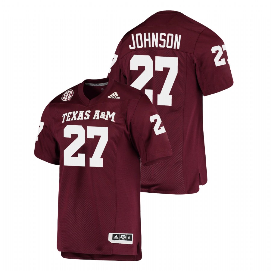 men's texas a&m aggies antonio johnson maroon alumni football game jersey