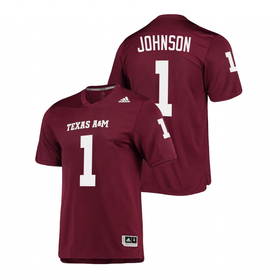 men's texas a&m aggies buddy johnson aeroready replica maroon jersey