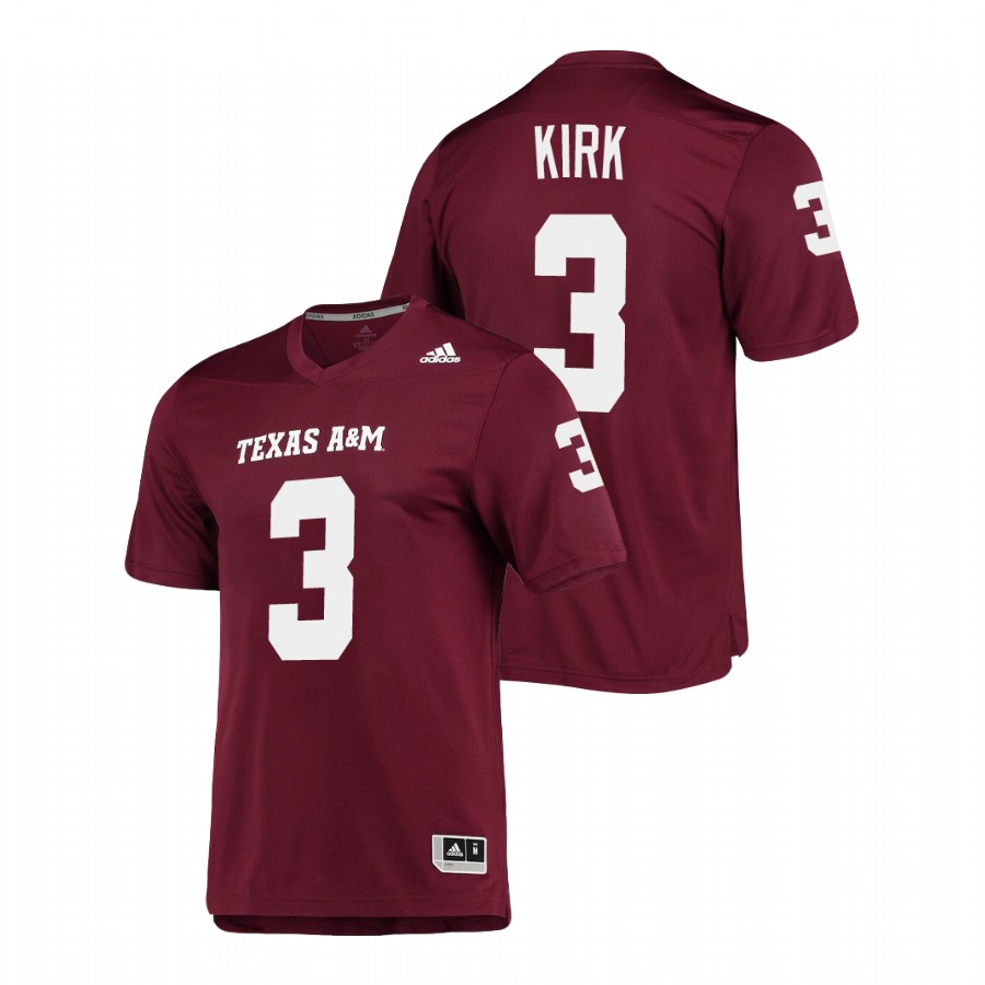 men's texas a&m aggies christian kirk aeroready replica maroon jersey