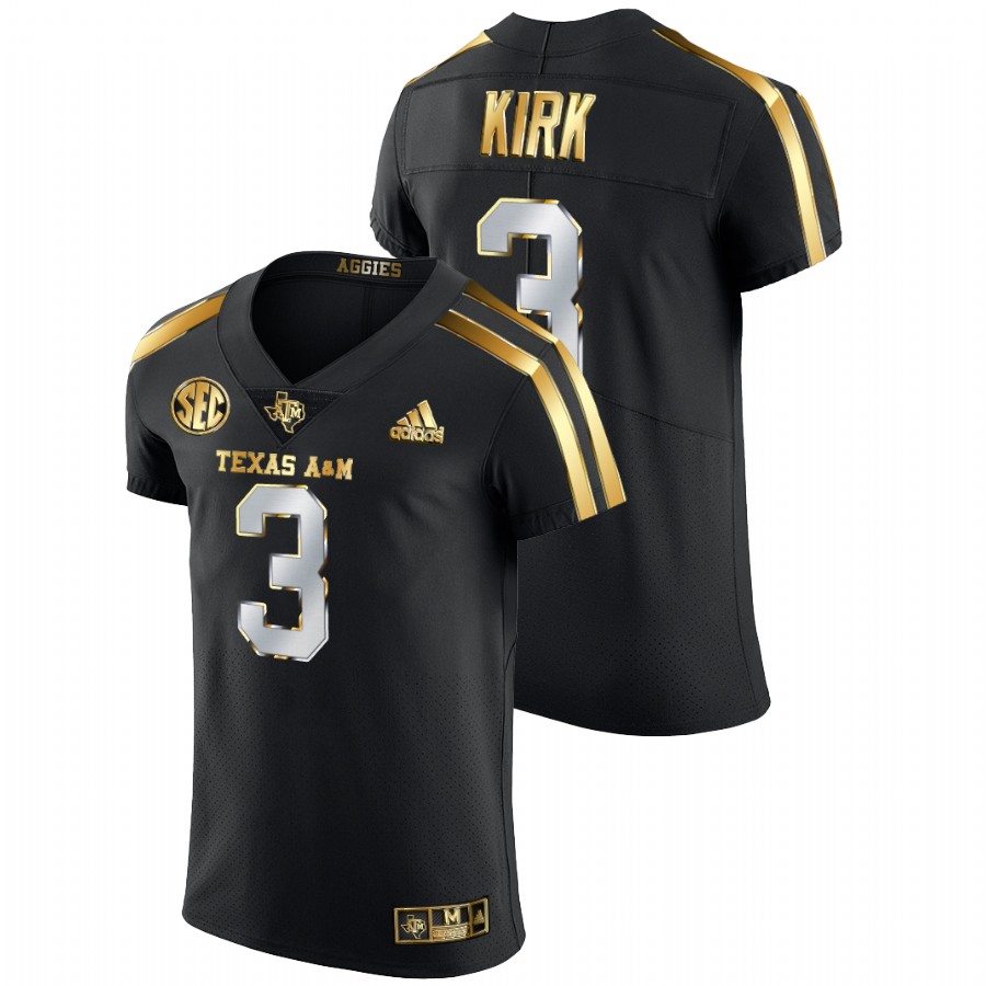 men's texas a&m aggies christian kirk black golden edition authentic jersey