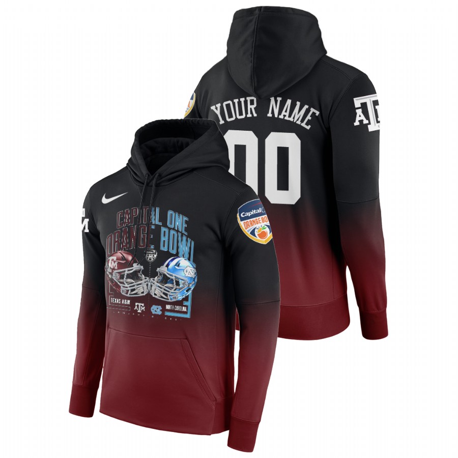 men's texas a&m aggies custom gradient maroon 2021 orange bowl hoodie