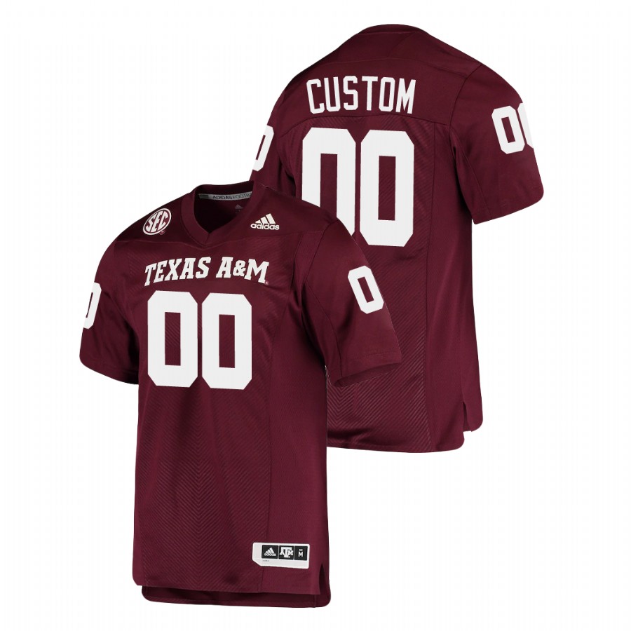 men's texas a&m aggies custom maroon alumni football game jersey