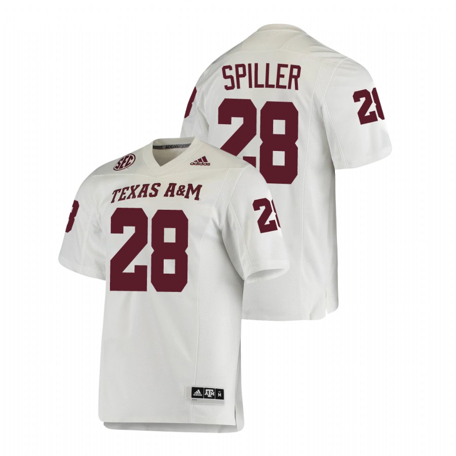 men's texas a&m aggies isaiah spiller white college football premier jersey