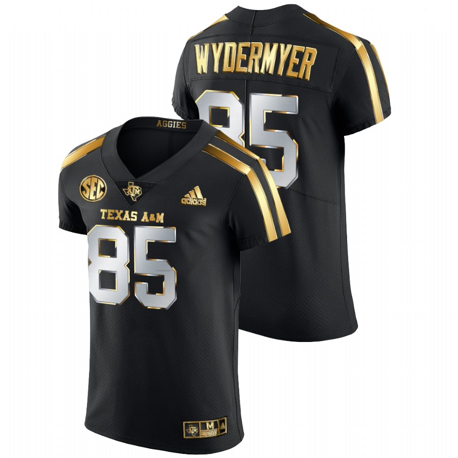 men's texas a&m aggies jalen wydermyer black golden edition authentic jersey