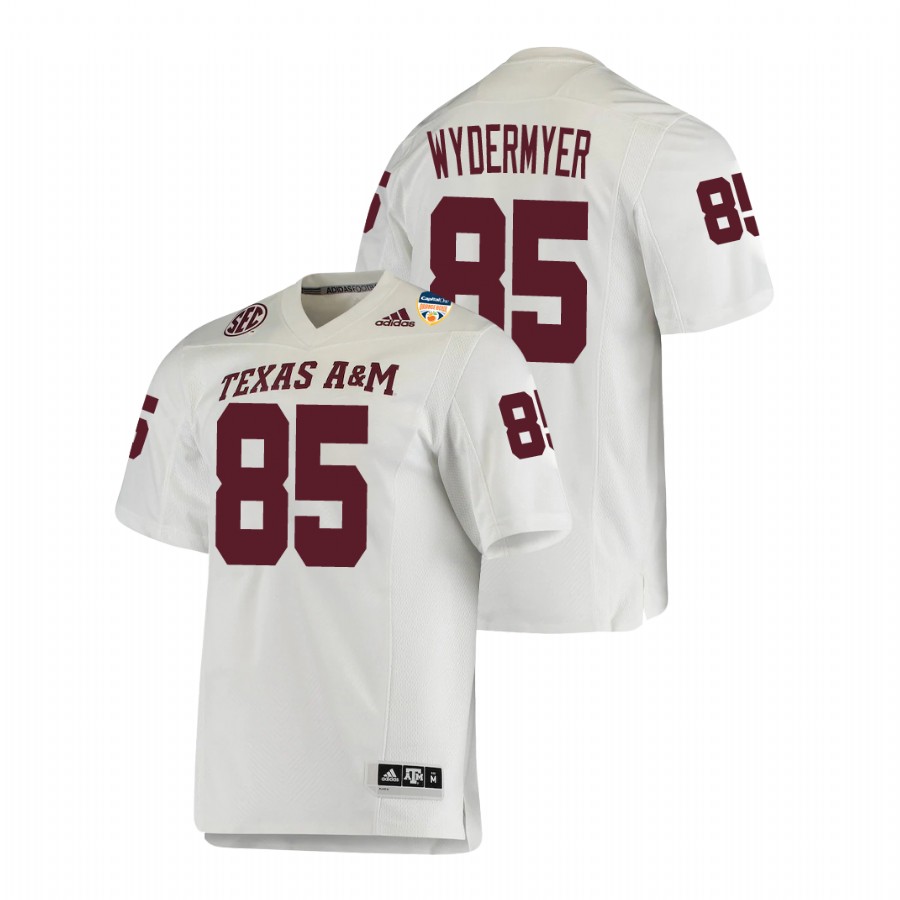 men's texas a&m aggies jalen wydermyer white 2021 orange bowl college football jersey