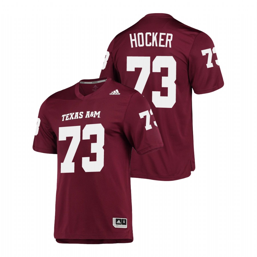 men's texas a&m aggies jared hocker aeroready replica maroon jersey