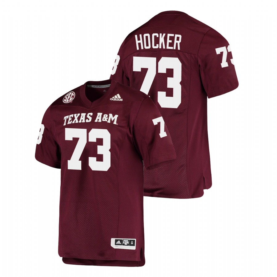 men's texas a&m aggies jared hocker maroon alumni football game jersey