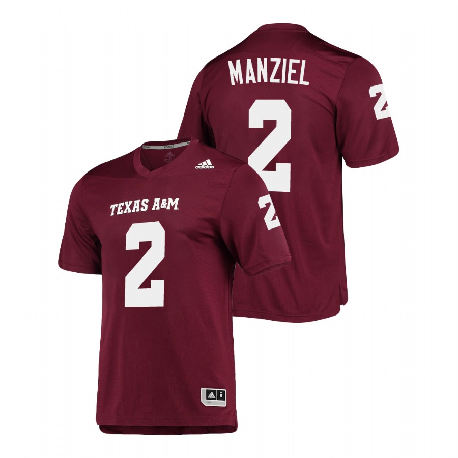 men's texas a&m aggies johnny manziel aeroready replica maroon jersey