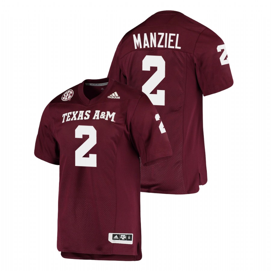 men's texas a&m aggies johnny manziel maroon alumni football game jersey