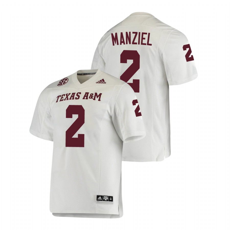 men's texas a&m aggies johnny manziel white college football premier jersey