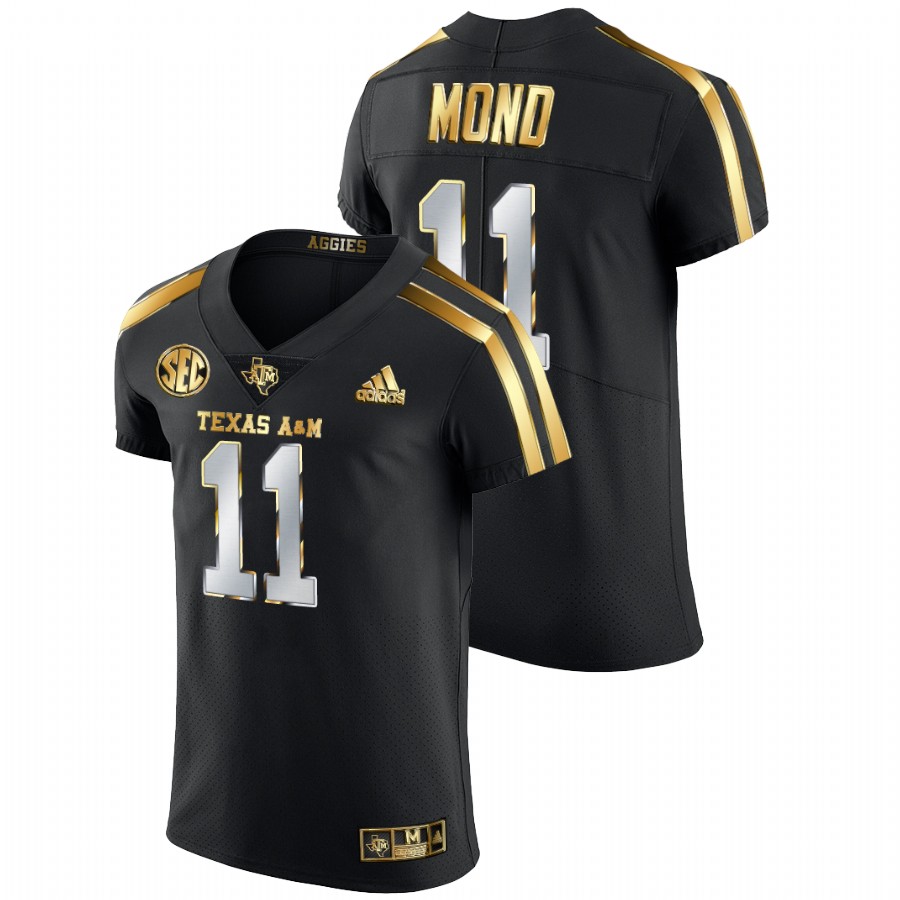 men's texas a&m aggies kellen mond black golden edition authentic jersey