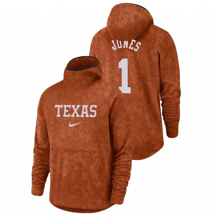 men's texas longhorns andrew jones team logo pullover texas orange basketball spotlight hoodie