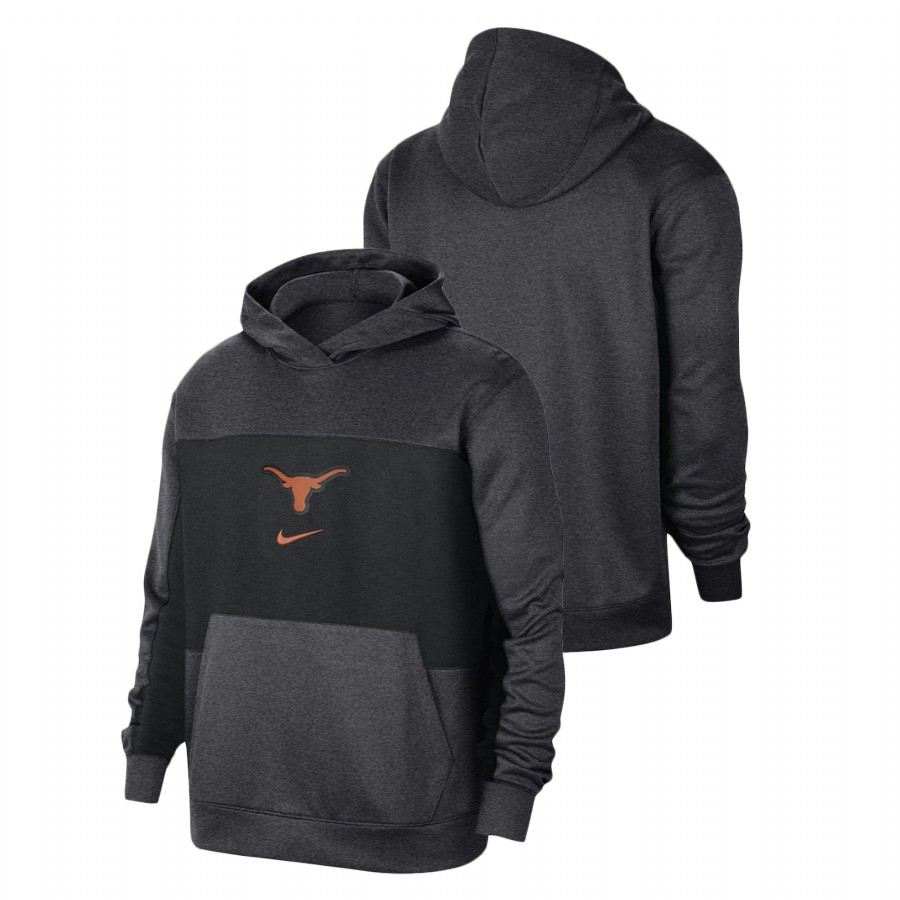 men's texas longhorns black basketball spotlight pullover hoodie