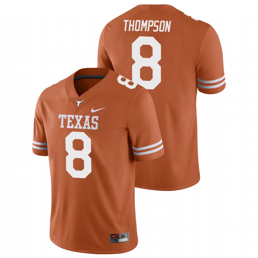 men's texas longhorns casey thompson texas orange college football game jersey