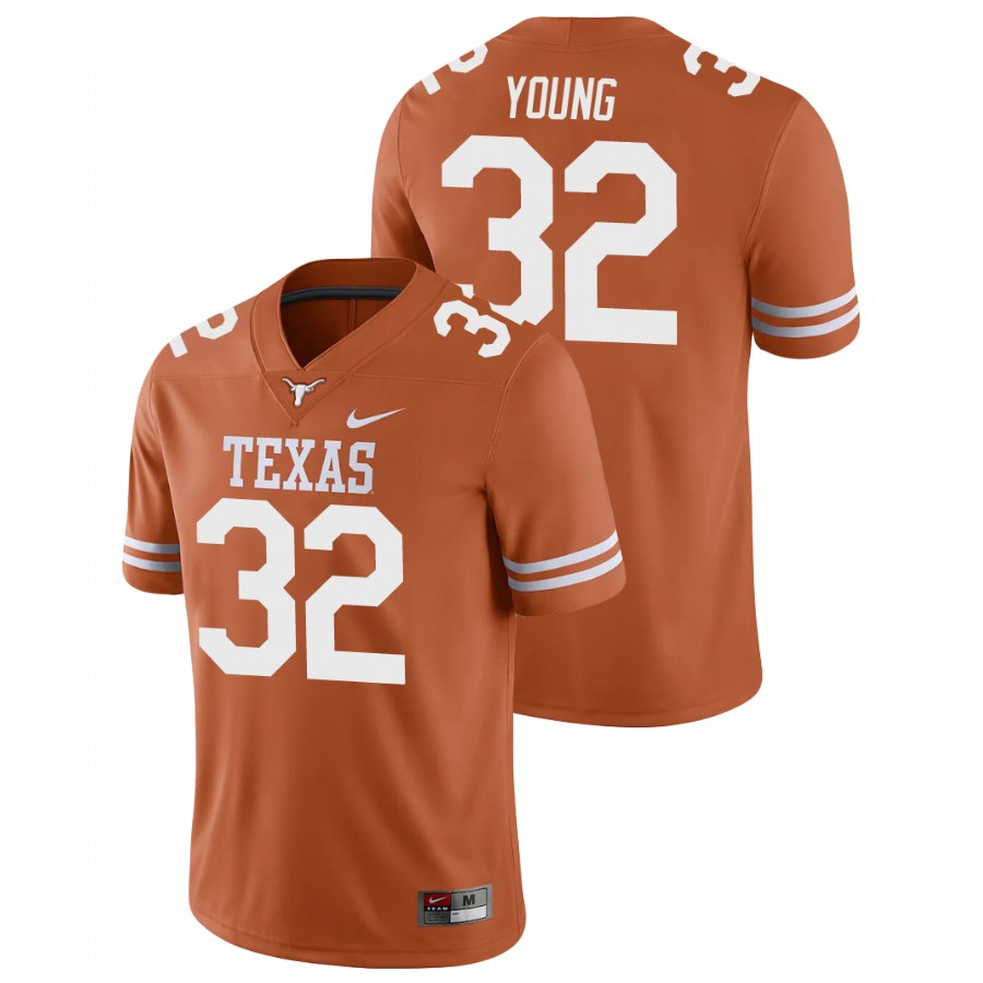 men's texas longhorns daniel young texas orange college football game jersey