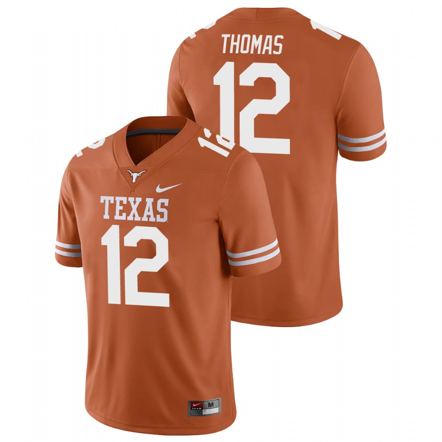 men's texas longhorns earl thomas texas orange college football game jersey