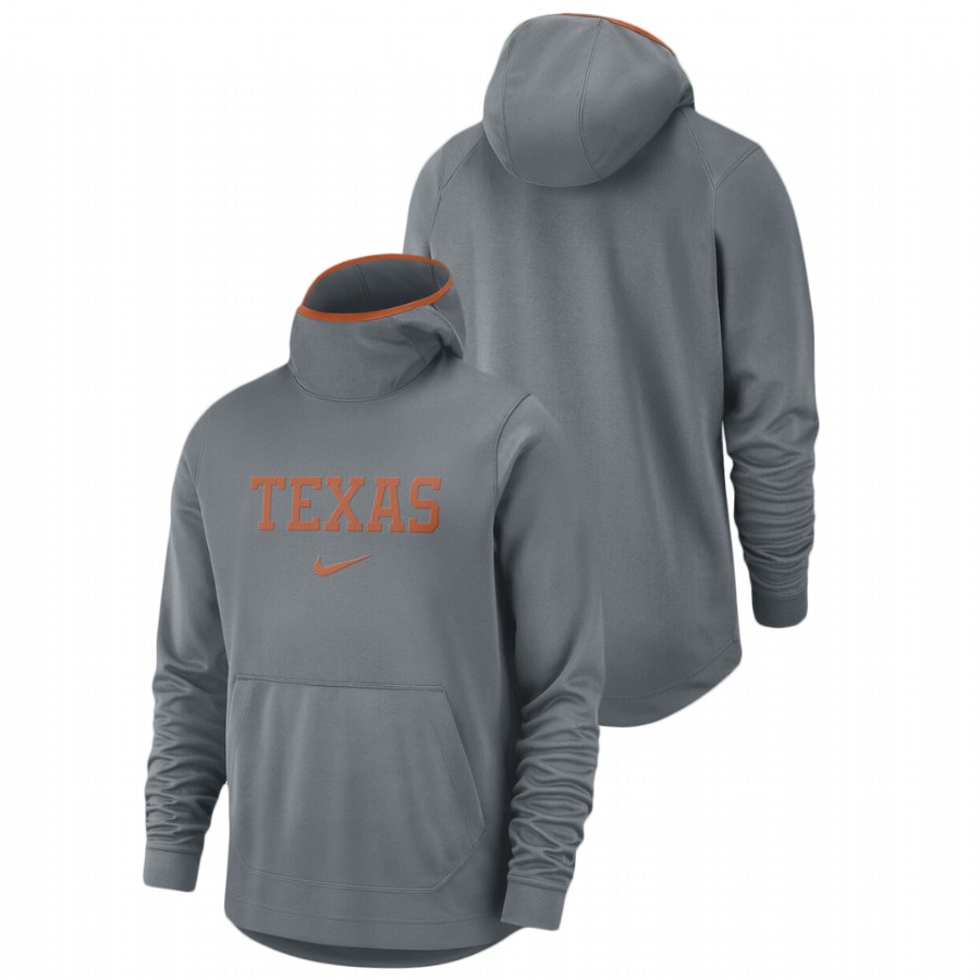men's texas longhorns gray basketball spotlight team logo hoodie