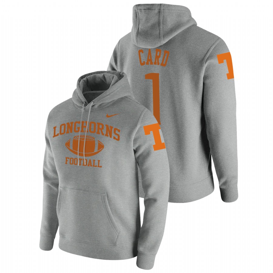 men's texas longhorns hudson card pullover heathered gray retro football hoodie