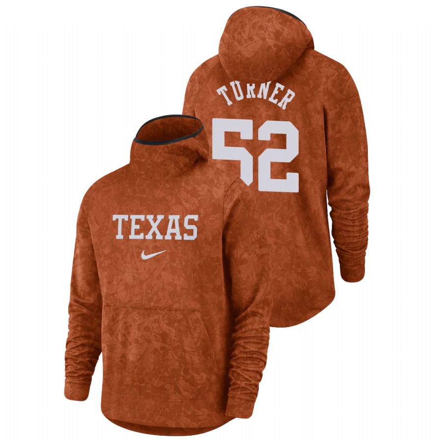 men's texas longhorns myles turner team logo pullover texas orange basketball spotlight hoodie