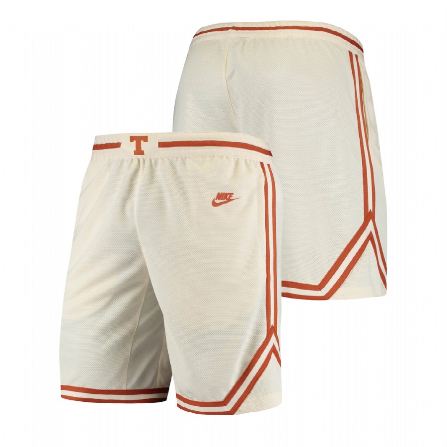 men's texas longhorns replica basketball cream shorts