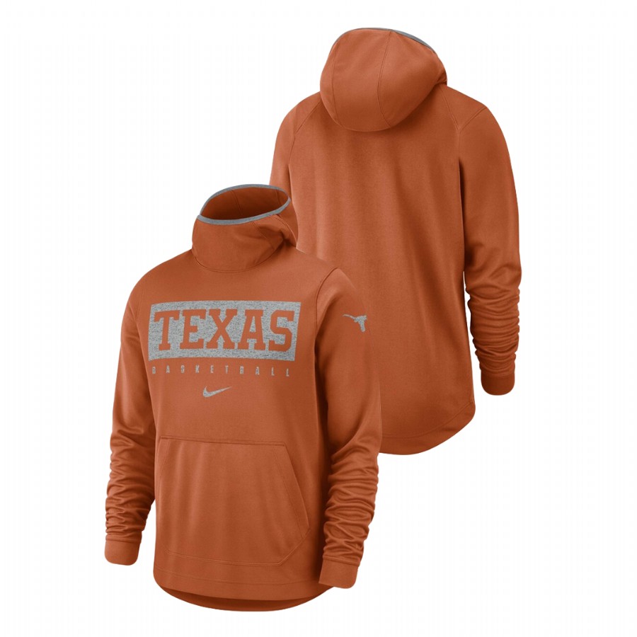 men's texas longhorns texas orange spotlight basketball hoodie