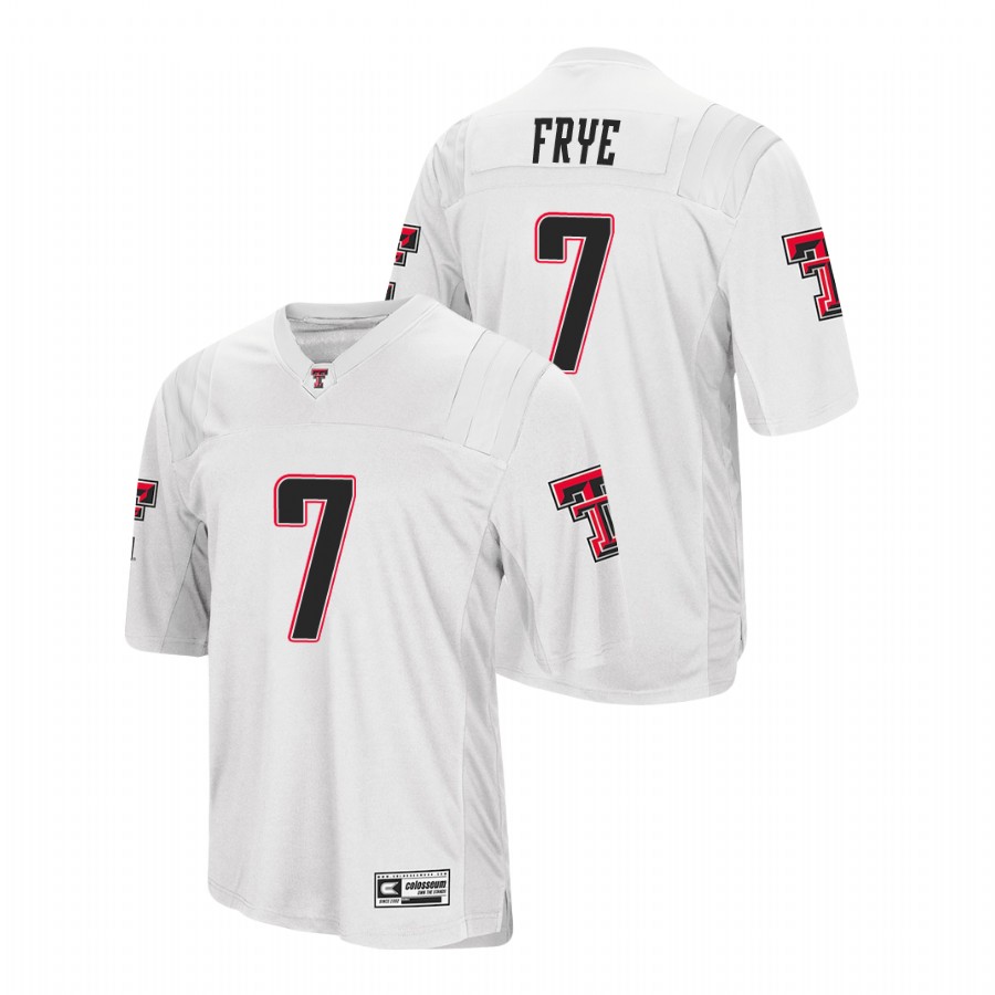 men's texas tech red raiders adrian frye white college football jersey