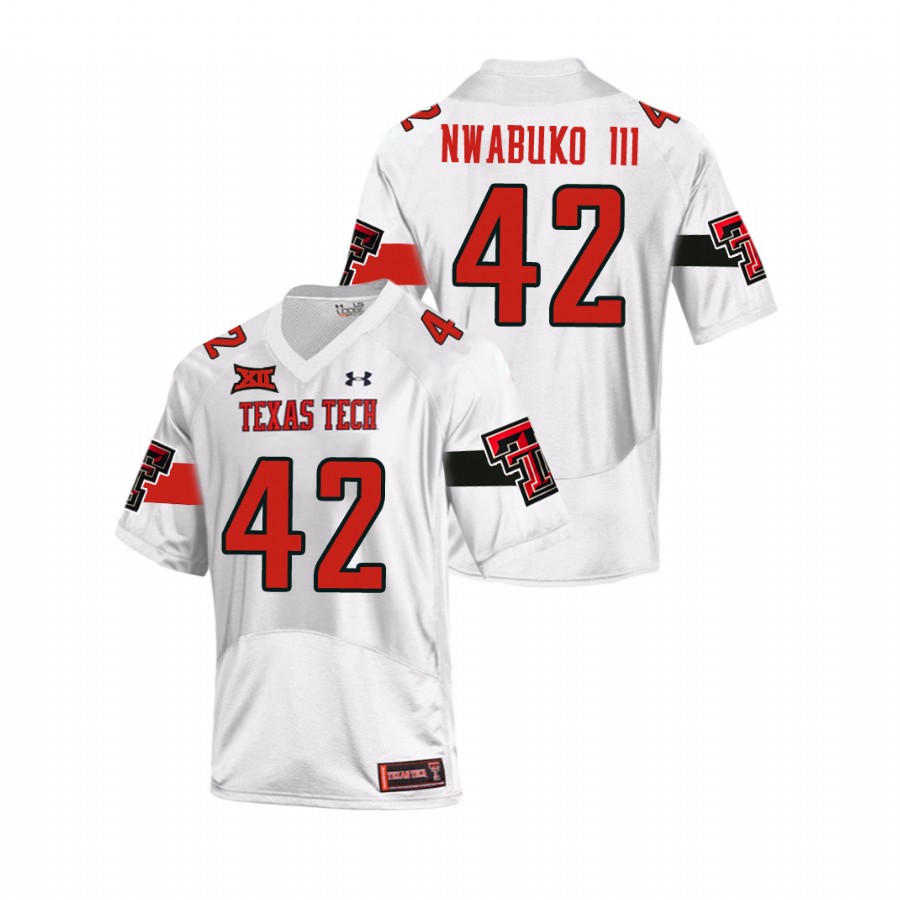 men's texas tech red raiders chux nwabuko iii white replica football team jersey