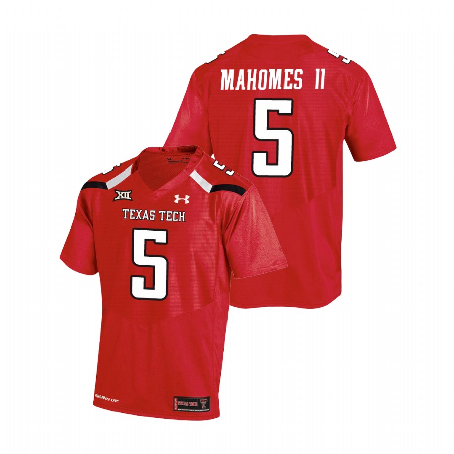 men's texas tech red raiders patrick mahomes ii red college football replica jersey