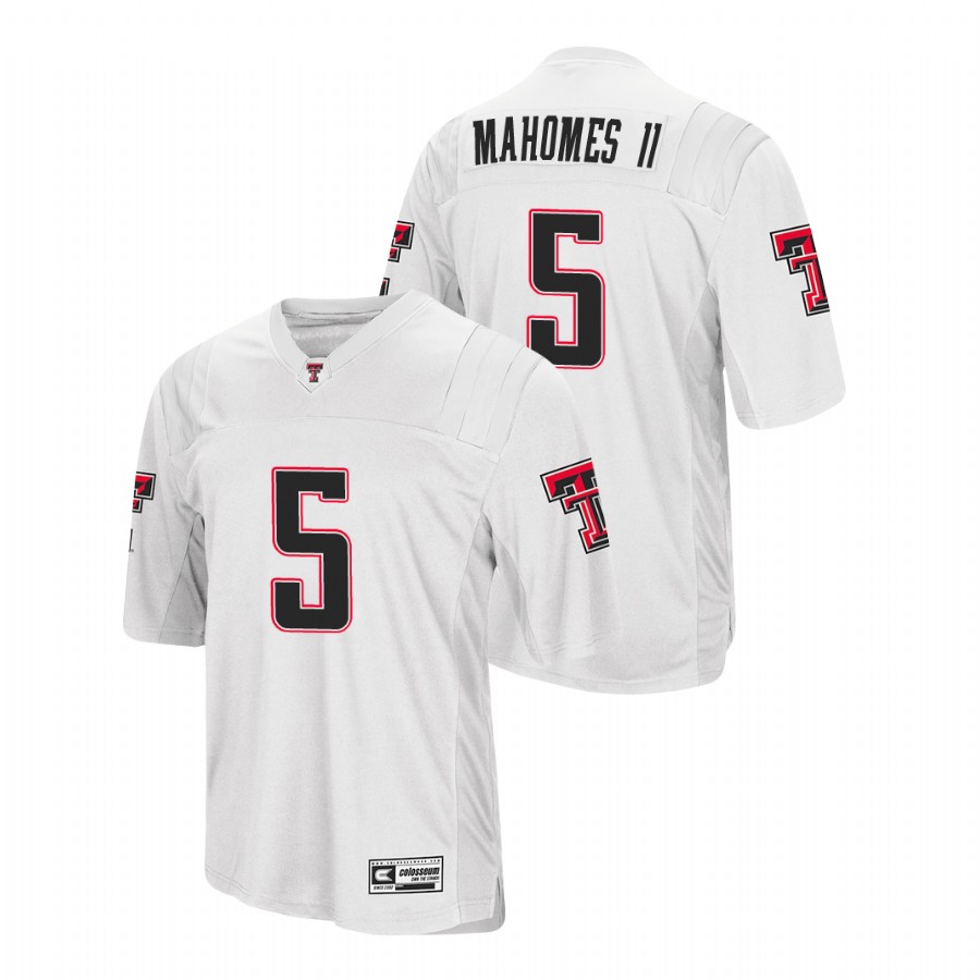 men's texas tech red raiders patrick mahomes ii white college football jersey