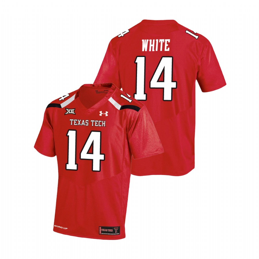 men's texas tech red raiders xavier white red college football replica jersey
