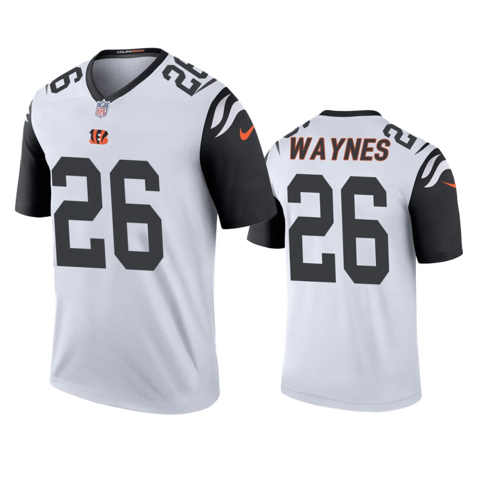 men's trae waynes bengals white color rush legend jersey