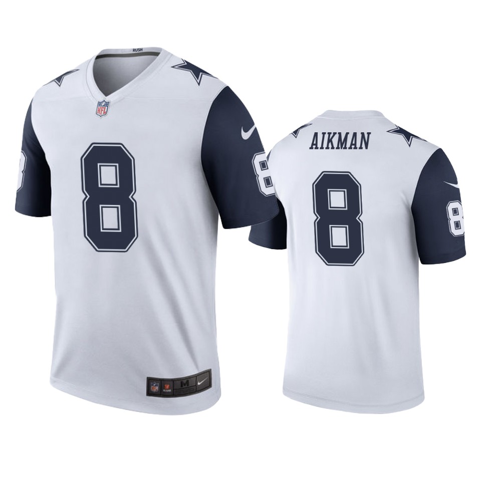 men's troy aikman cowboys white color rush legend jersey