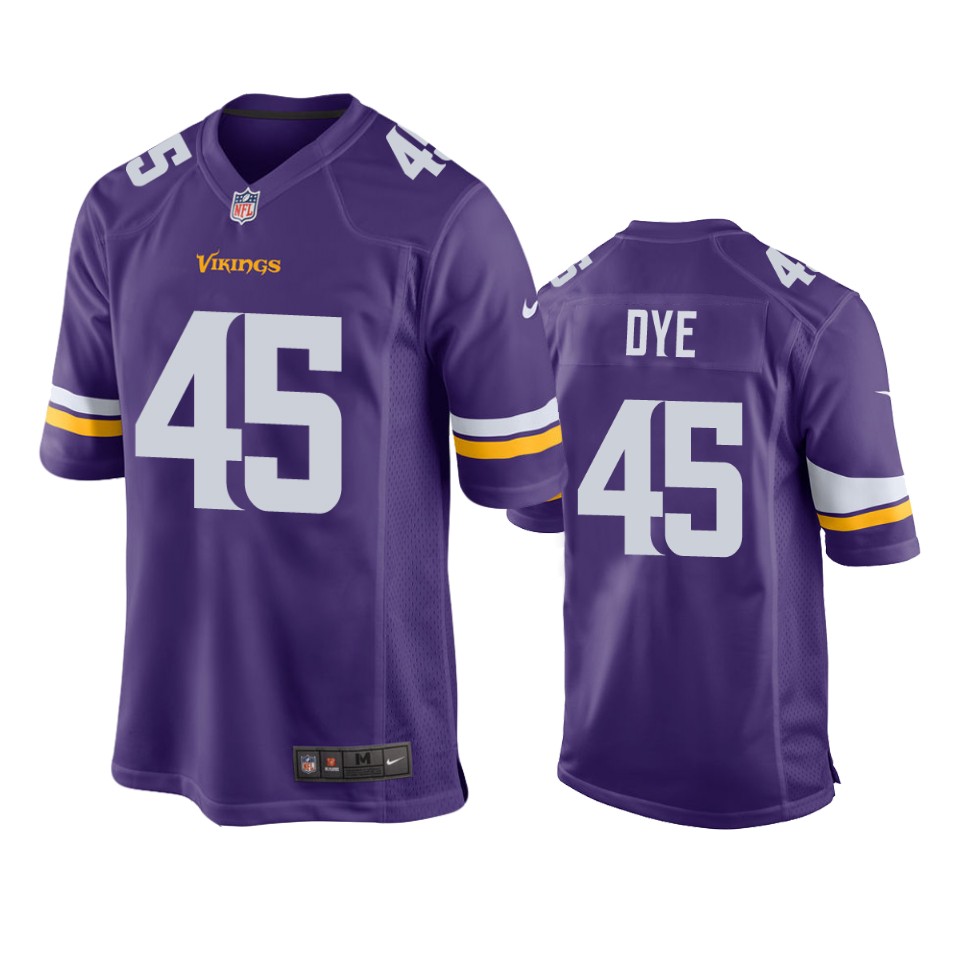 men's troy dye vikings purple game jersey