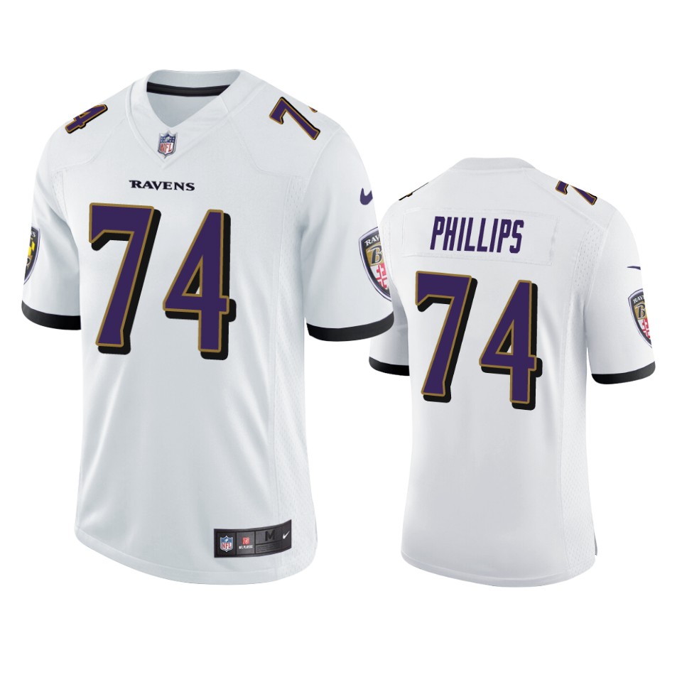 men's tyre phillips ravens white vapor jersey