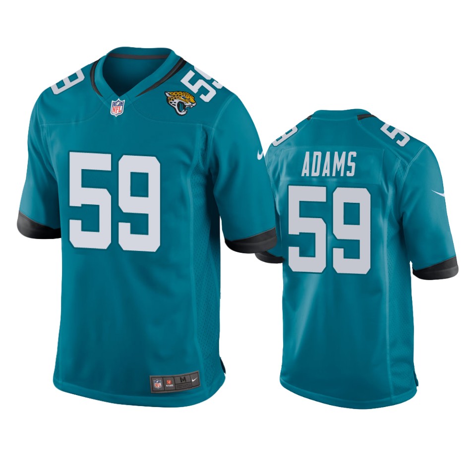 men's tyrell adams jaguars teal game jersey