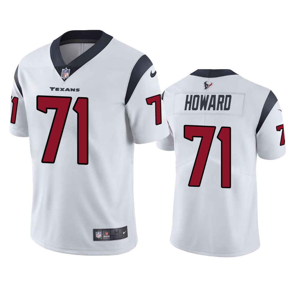 men's tytus howard texans white vapor jersey
