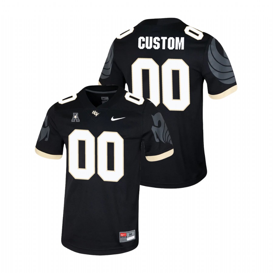 men's ucf knights custom black college football game jersey