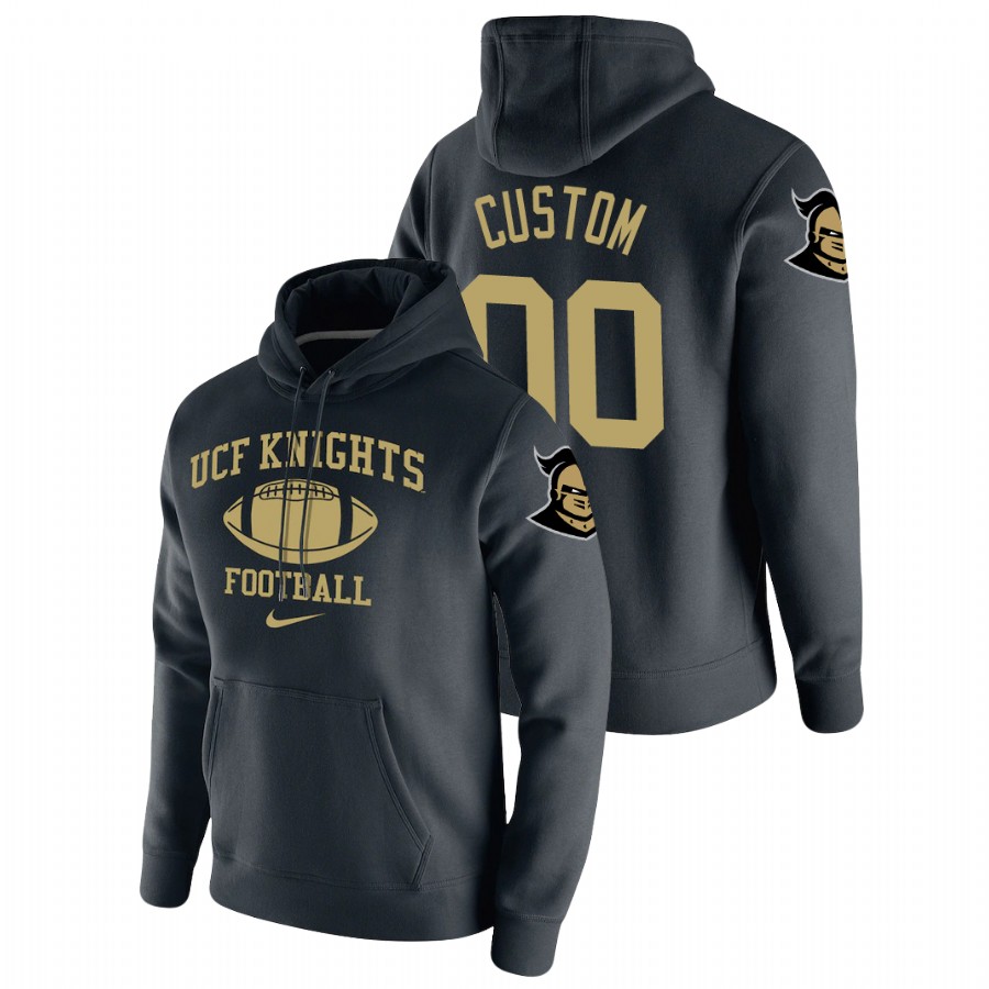 men's ucf knights custom pullover black retro football hoodie
