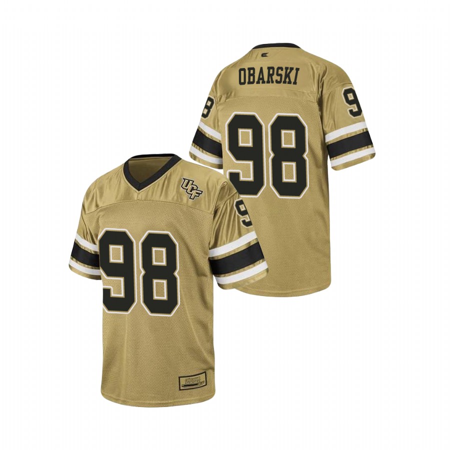 men's ucf knights daniel obarski gold replica stadium football jersey