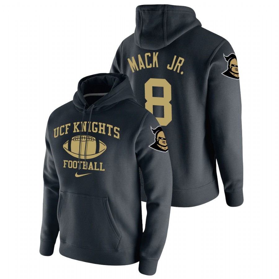 men's ucf knights darriel mack jr. pullover black retro football hoodie