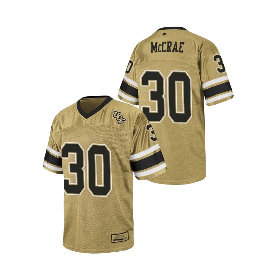 men's ucf knights greg mccrae gold replica stadium football jersey