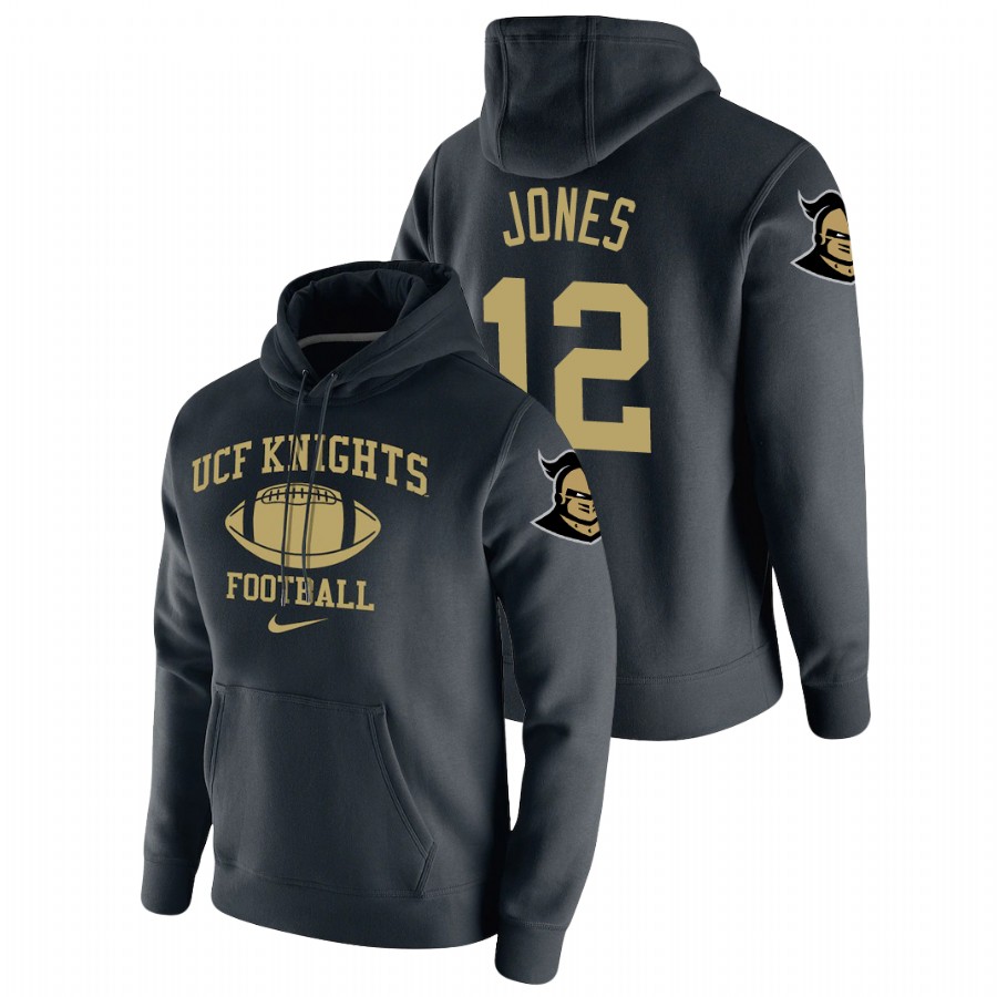 men's ucf knights quadry jones pullover black retro football hoodie